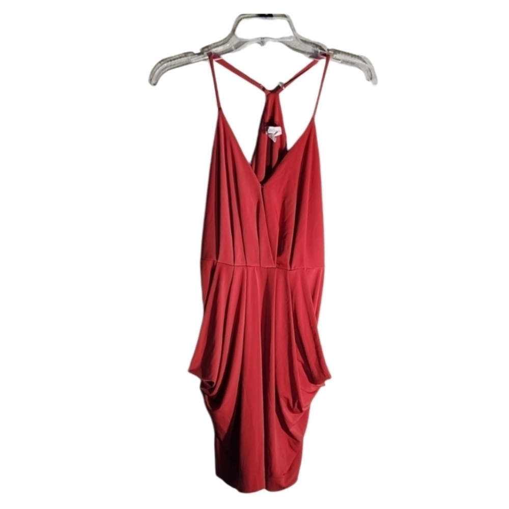 BCBG Generational Dress Size S Runched Bodycon Pleated Slouch Cocktail